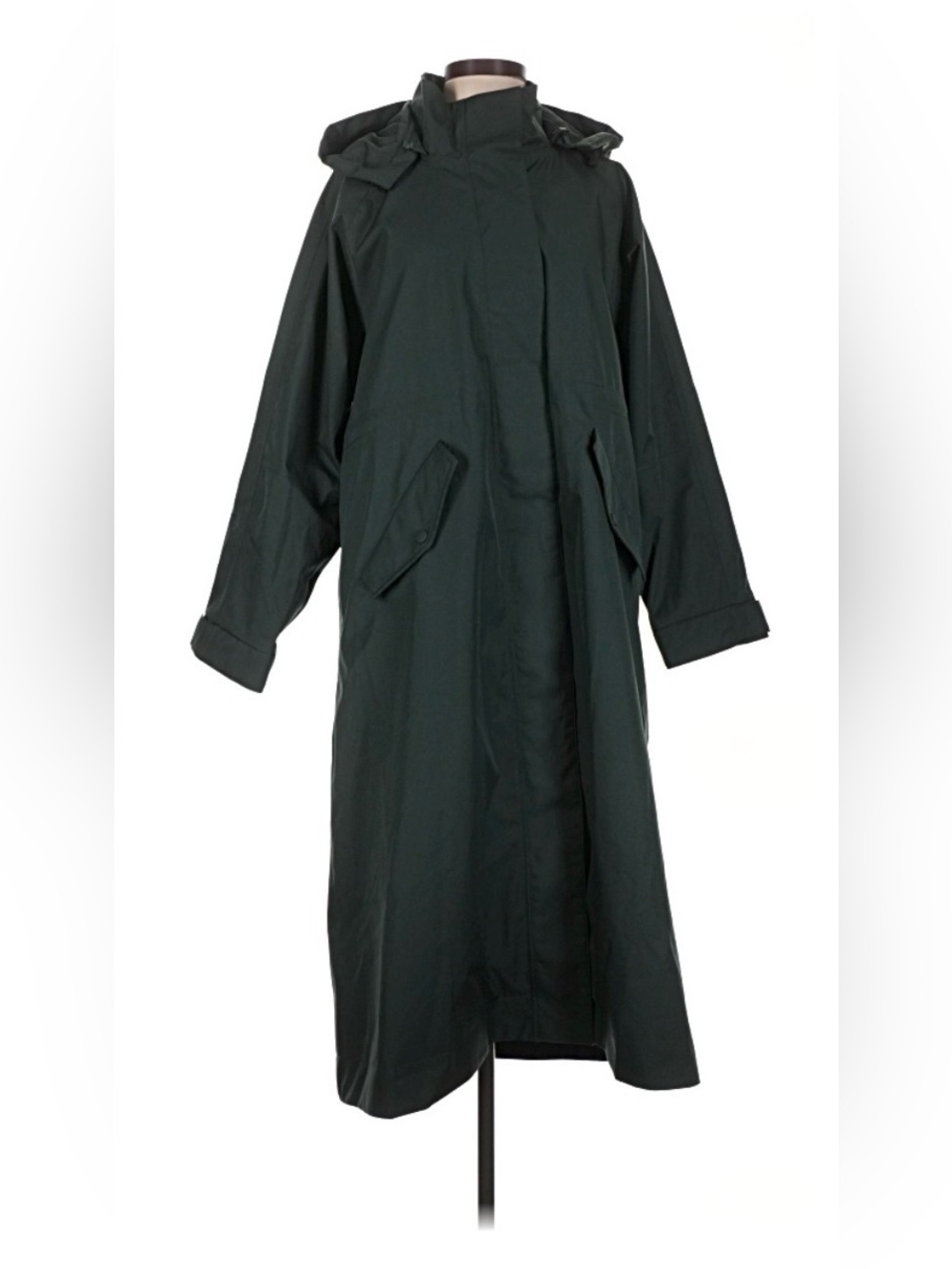 Quince Dark Green Long Trench Coat